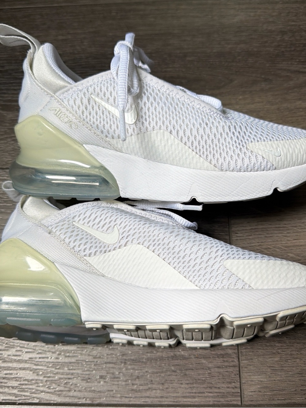 Nike boys kids youth White Air Max 270-Sneakers sz 1